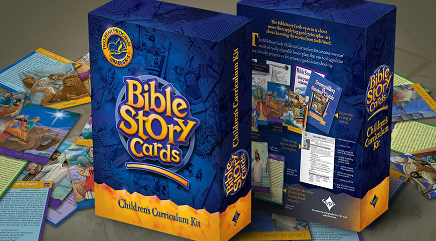Bible Story Cards packaging for Wesleyan Publishing House